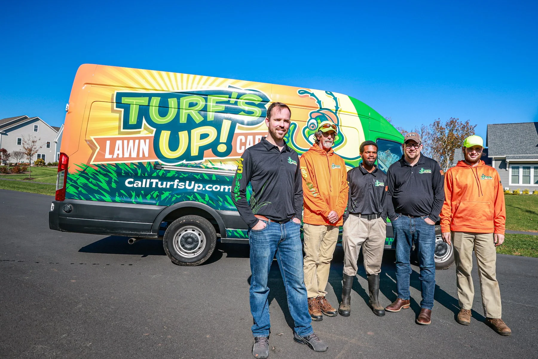 Turf's Up lawn care team 