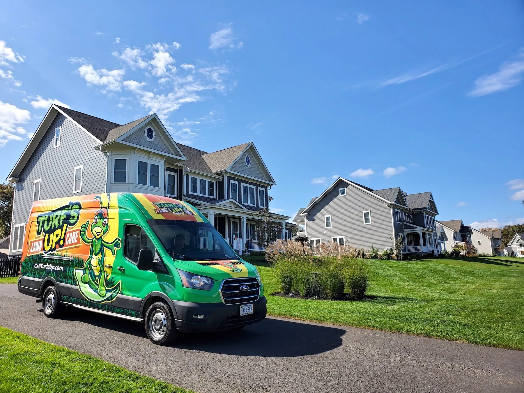 Turf's Up lawn care and pest control van